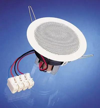 Handgefertigt 100mm ELA Deckenlautsprecher 10W 8ohm mit 100V 3W ELA Trafo DL8-100V Weiss
