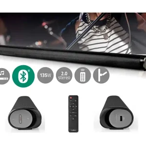 135W Soundbar 2.0 Fernbedienung HDMI AUX Bluetooth USB Toslink SPDIF Preis Gesenkt