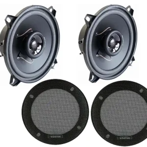 13cm Autolautsprecher 130mm 2x 80W 4ohm DX13 Euronorm 2-wege mit 2x Schutzgitter Sonderangebot