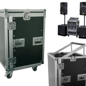 19zoll Rack Rackwagen mit Aufsteller 12HE Flightcase mit L-Deckel und Kabelklappe Preis Gesenkt