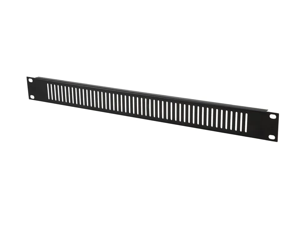 Bestpreis 1HE Rackblende Lüftungblende Stahl Schwarz