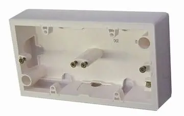 Jetzt Kaufen 2-fach Aufputzrahmen 90x190mm Ultraweiss oben für 80er Blende Universal