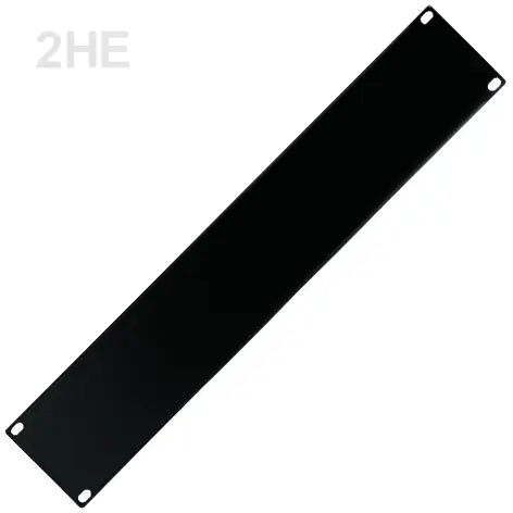 2HE Rackblende Blindplatte Stahl 483x88mm Schwarz Neu Im Sortiment