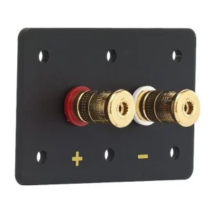 Kostenloser Versand 2pol Anschlussklemmen Polklemmen vergoldet bis 200A 105x66mm High-End