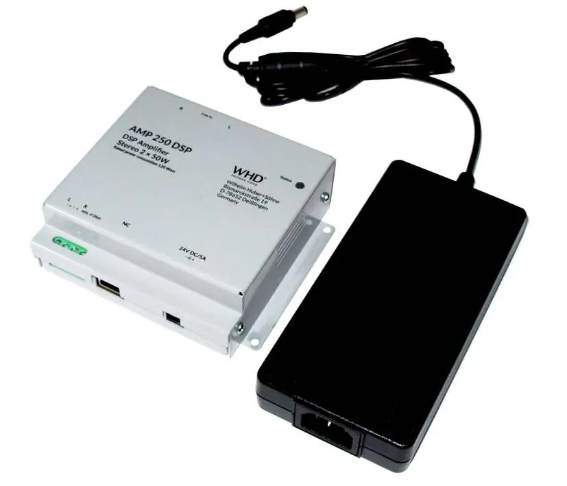 Neu 2x50W Verstärker Aktiver 100W Deckenverstärker AMP250DSP mit Cinch-Eingang und Netzteil