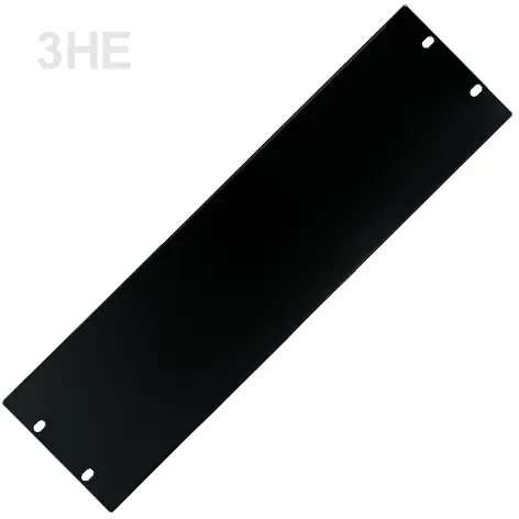 Nur Für Kurze Zeit 3HE Rackblende Blindplatte Stahl 483x132mm Schwarz
