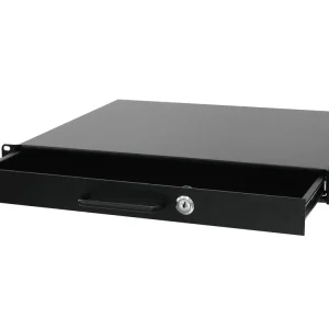 483mm 19zoll 1HE Schublade Stahl Rackschublade mit U-Griff Premium
