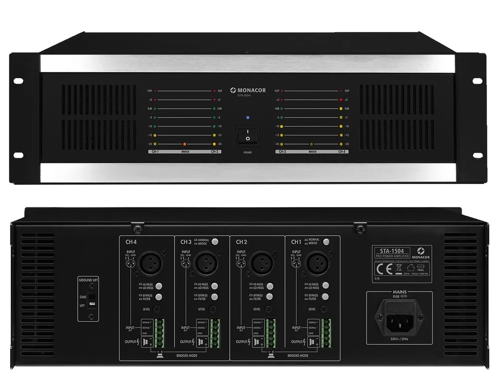Solange Der Vorrat Reicht 4Kanal Verstärker mit 4x200W = 800W STA-1504 Multiroom