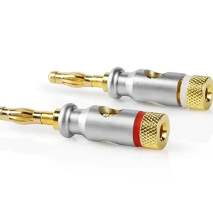 4mm Bananenstecker 24K vergoldet Hochstromstecker - Paar - Super-Preis