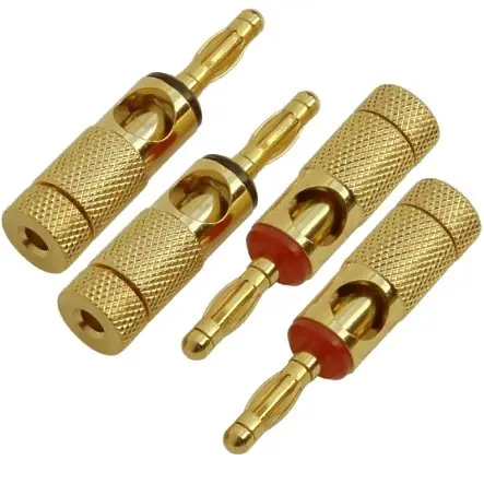 4mm Bananenstecker vergoldet 4-Stück Pack Sichere Zahlung