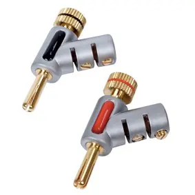 4mm Bananenstecker vergoldet Serie-10 45-Grad Abverkauf
