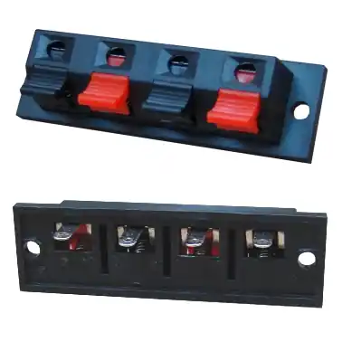 Exklusiv 4pol Anschlussklemme 65x18mm Klemmterminal 2,8mm Lötkontakte