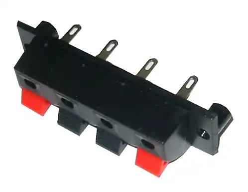 Geld-Zurück-Garantie 4pol Anschlussklemme 65x18mm Klemmterminal mit Zapfen