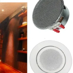 50mm Deckenlautsprecher 15W 20 Ohm Halogenlook Chromfarben Schneller Versand