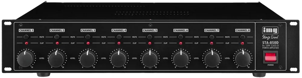 8Kanal Verstärker STA850D 8x80W digital Class-D Lüfterlos Multiroom Ab Werk
