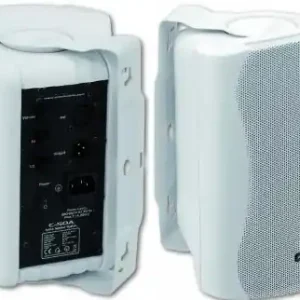Aktiv Lautsprecher 2x80W Wandmontage mit Montagebügel M50A Weiss Neue Ware