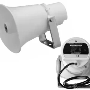 Aktiver Outdoorlautsprecher 25W mit Verstärker 12VDC aktiver IP65 Hornlautsprecher SC-P620EB Markenware