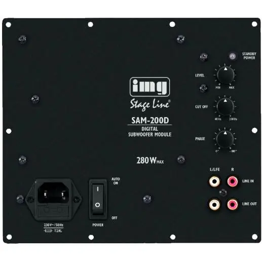 Aktivverstärker Subwoofermodul 280W Einbauverstärker SAM-200D Markenware