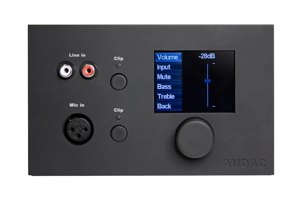 Heißes Angebot Audac MWX65 Schwarz LCD-Wandpanel für MTX48 oder MTX88 Audiomatrix