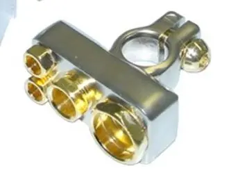 Sonderaktion Batteriekontakt Minus 17mm vergoldet 50+25+10qm Batteriepolklemme Akkuterminal