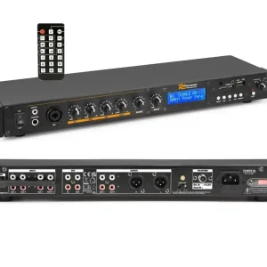 Bluetooth Empfänger mit USB SD MP3 Player UKW und Mischpult 1HE 19"-Rackeinbau 6-Eingänge Ausverkauf