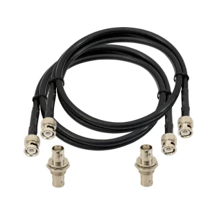 BNC Kabelkit 2x 5m Kabel mit 2x BNC-Stecker und 2x BNC-Durchgangskupplungen für den Einbau Direktkauf