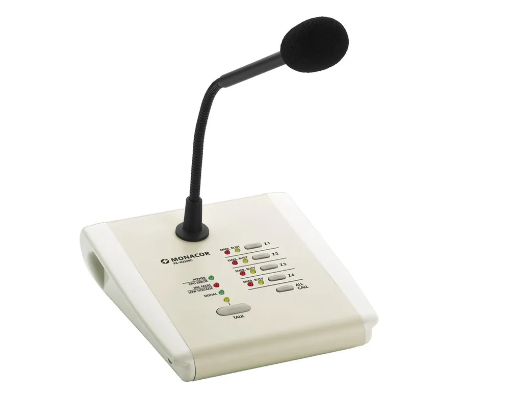 Gratis Versand Busmikrofon Mikrofon 4-Zonen Sprechstelle für 88-404-00090