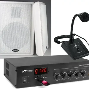 Durchsagesystem für Praxen und Büros SET-14 mit 2 Wandlautsprechern Heißes Angebot