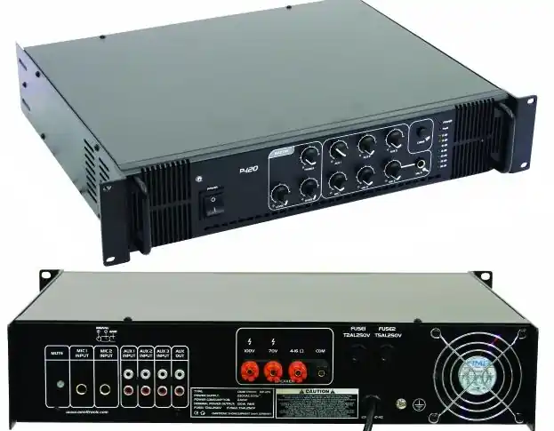 ELA Verstärker 120/60W 6Eingänge 100V 4-8ohm MPS060 230VAC Markenprodukt