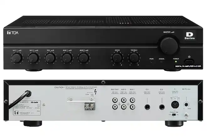 ELA Verstärker 180W A2120D 230V only ELA 100V Ausgang 5-Eingänge Finale Aktion
