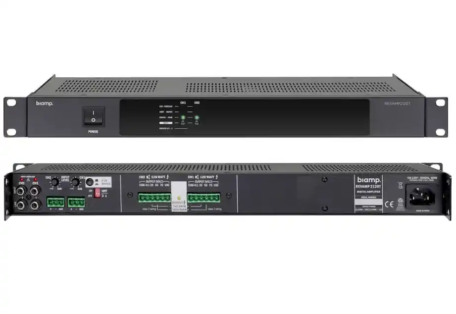Direktkauf ELA Verstärker 2x120W Lüfterlos 100V und 4-8ohm REVAMP-2120T 19zoll 1HE