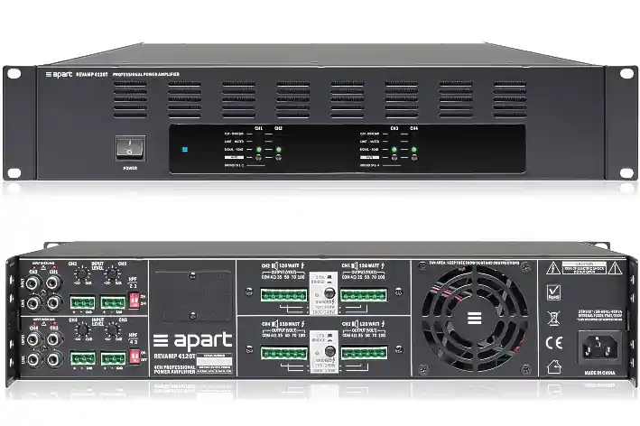ELA Verstärker 480W 4x120W REVAMP4120T digital 100V und 4-8ohm 4Kanal Verstärker Multiroom Preisreduziert