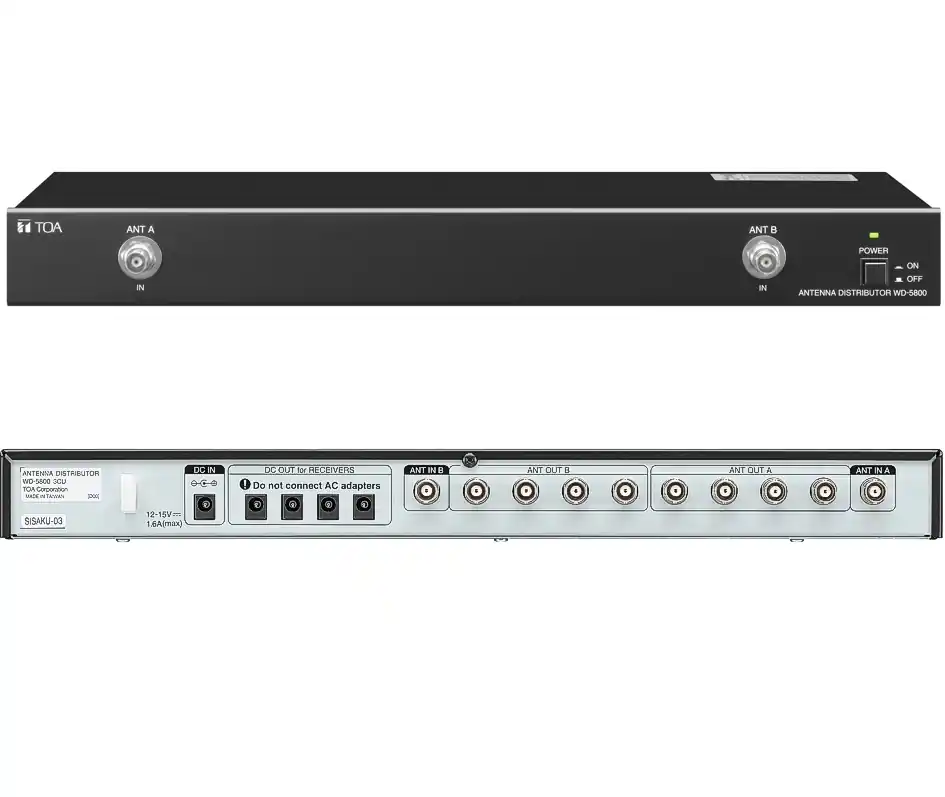 Funkmikrofon Antennenverstärker Verteiler WD5800 mit Stromversorgung für Antennen Kostenfreie Lieferung
