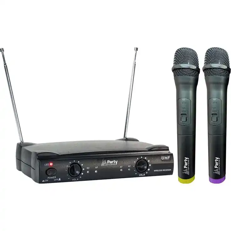 Funkmikrofon Set UHF mit Funkempfänger und 2x Funkmikro 863Mhz Schneller Versand