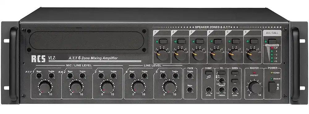 Sonderangebot ELA Verstärker 800W 6-Zonen Regelung VLZ6600A 100V ELA Zentrale mit 6Eingänge