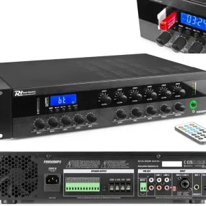 ELA Verstärker PDW500MP3 6-Zonen 500W 100V 4-8ohm Bluetooth USB Player UKW-Radio Expressversand