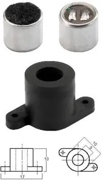 Neu Im Sortiment Electretmikrofon Mikrofon Mikrofonkapsel SubMini mit Halter