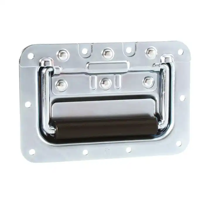 Griff Einlassgriff mit Feder Klappgriff 154x100mm Silberfarben Finale Aktion
