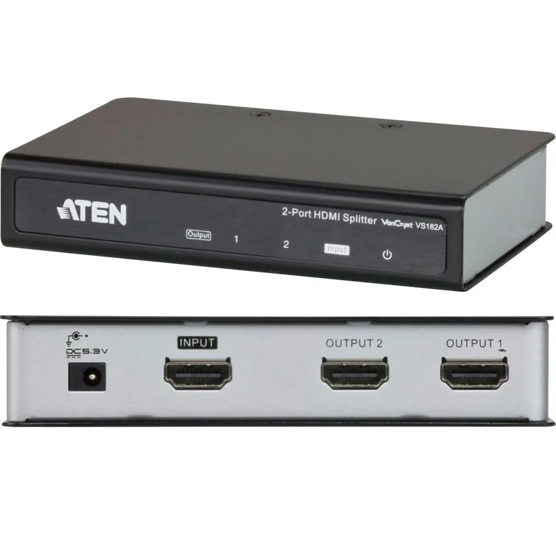 Sichere Zahlung HDMI Verteiler 1xIn auf 2xOut aktiver HDMI Splitter UHD 4K2K