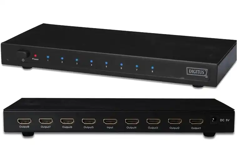 HDMI Verteiler 1xIn auf 8xOut aktiver HDMI Splitter Kostenfreie Lieferung