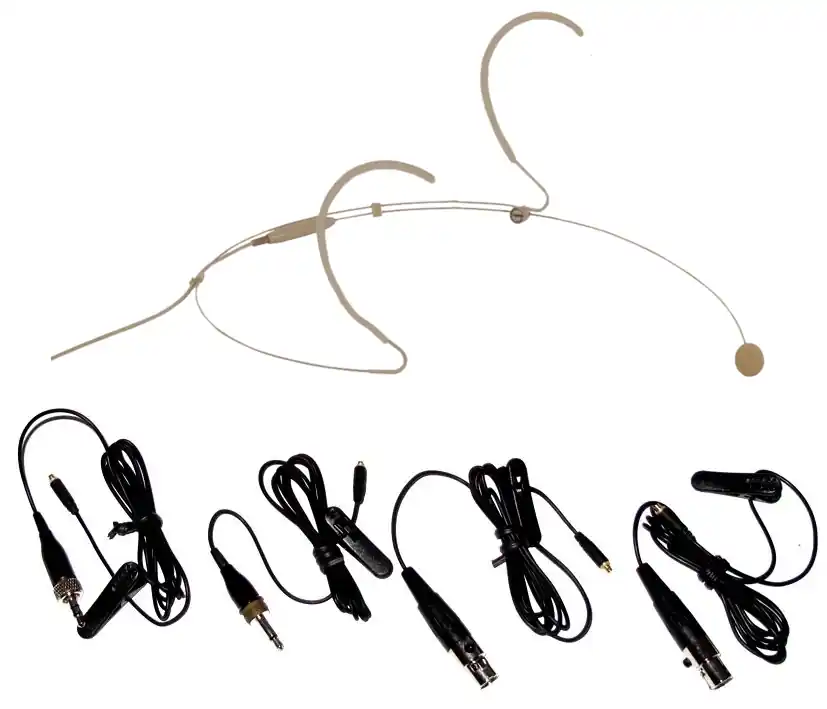 Headset Mikrofon Nackenbügelmikrofon CMX726 SKIN mit 4-versch Steckern für AKG Sennheiser Shure hautfarben Gratis Versand