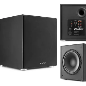 HiFi Aktiv 12zoll Subwoofer 400W Schwarz 230V mit Endstufe Cinch-Input Preisknaller