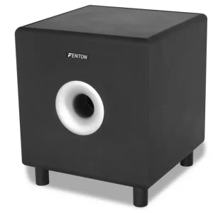 Nur Heute HiFi Aktiv Subwoofer 200W Schwarz 230V mit Endstufe Cinch-Input