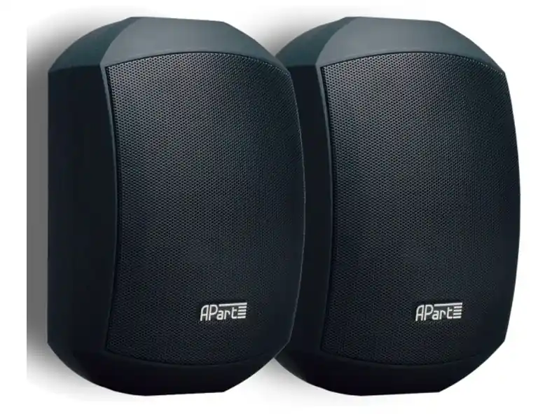 Exklusiv IP64 Wandlautsprecher 2x100W ELA-100V Mask6T Schwarz mit 100V Übertrager Paar