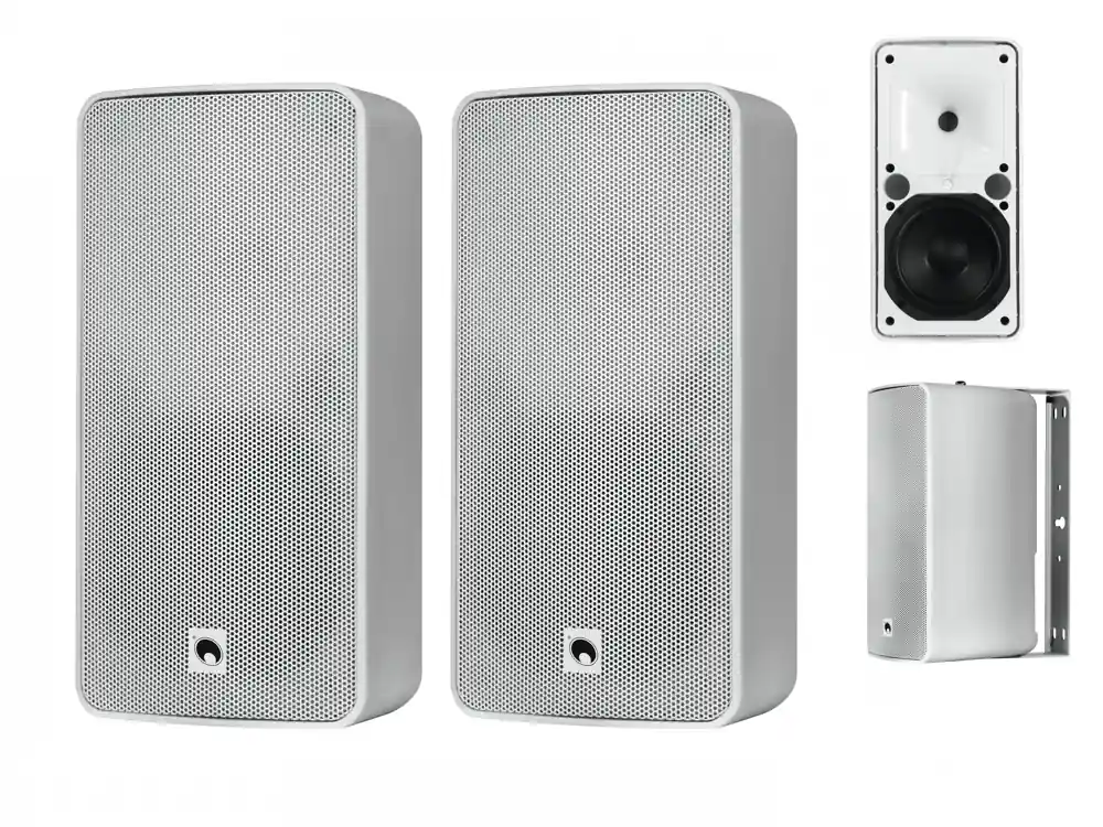 Beliebt IP65 Wandlautsprecher wetterfest 2x160W 16ohm oder 100V ELA Betrieb Weiss ODP-206T