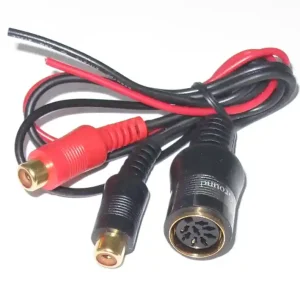 Billig LineOut Adapter 8pol DIN-Buchse auf 2xCinchbuchse zB für SONY