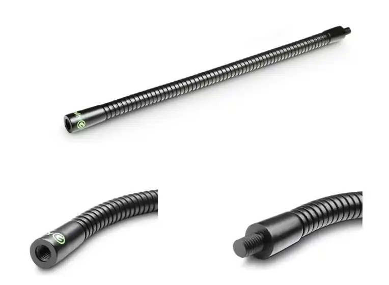 Geprüft Mikrofon Schwanenhals 320mm mit 9mm 3/8zoll Gewinde Black Mikrofonhalter
