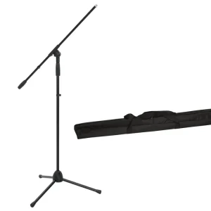 Mikrofonstativ Mikrofonständer 100-220cm mit 77cm Ausleger Bodenstativ mit Tasche Im Trend