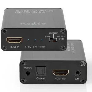 Medienkonverter HDMI Audio Konverter HDMI Eingang auf Audiosignal und Toslink Echt