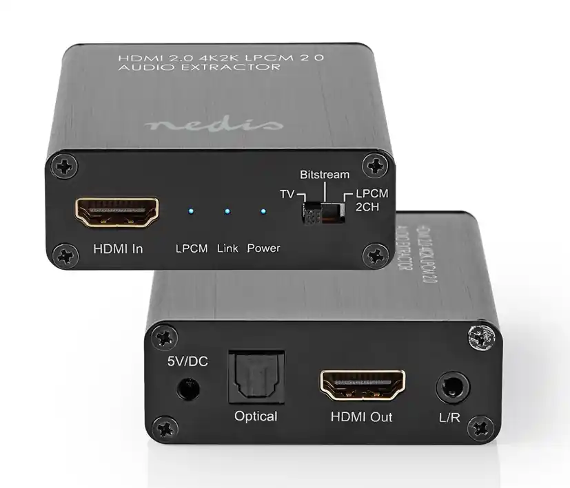 Medienkonverter HDMI Audio Konverter HDMI Eingang auf Audiosignal und Toslink Echt